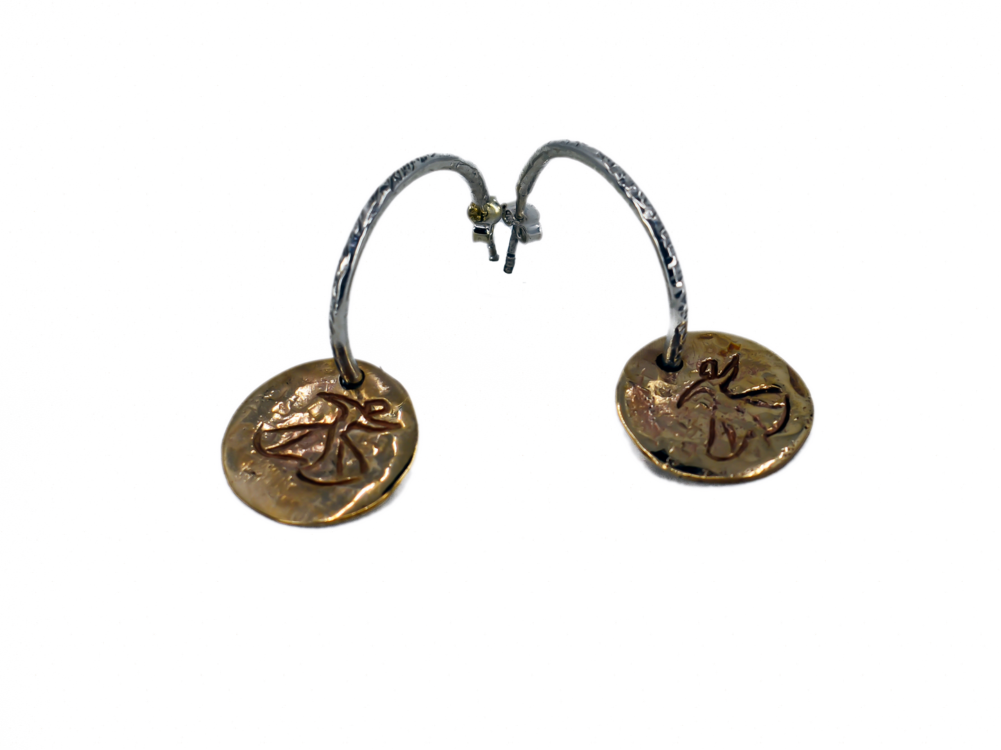 Dervish - Handmade Silver Bronze Earrings