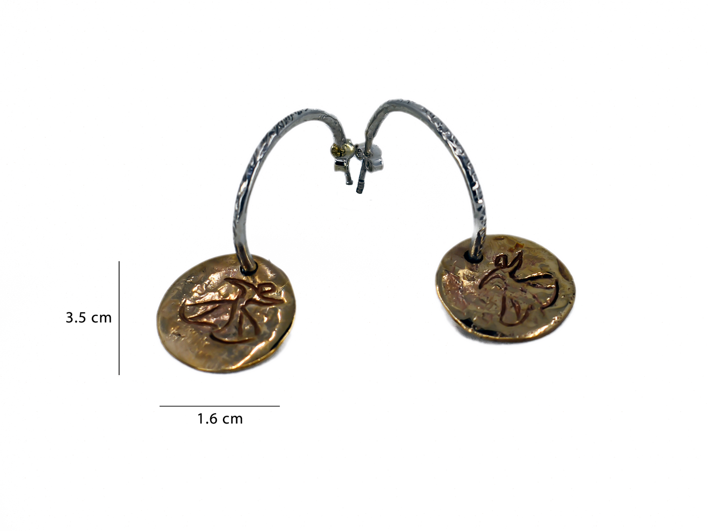 Dervish - Handmade Silver Bronze Earrings