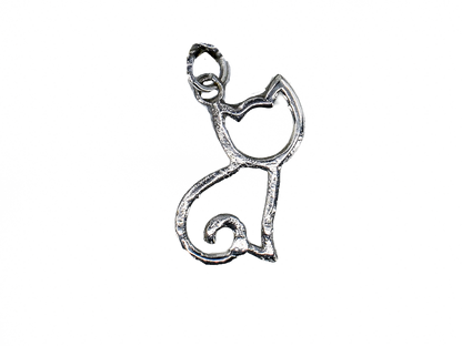 Kedi - El Yapımı 925 Ayar Gümüş Kolye