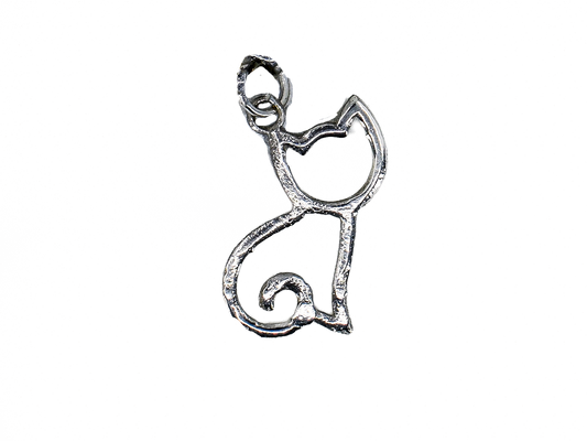 Kedi - El Yapımı 925 Ayar Gümüş Kolye