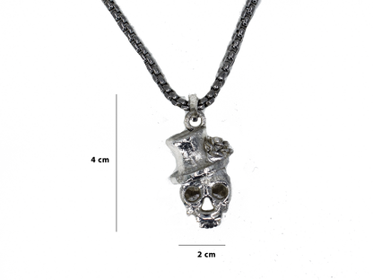 Skull - Handmade Silver Necklace