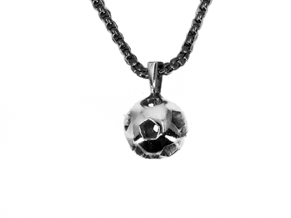 Football Ball - Handmade 925 Sterling Silver Necklace