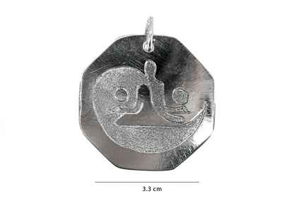 Yin Yang - Madalyon - El Yapımı 925 Ayar Gümüş Kolye
