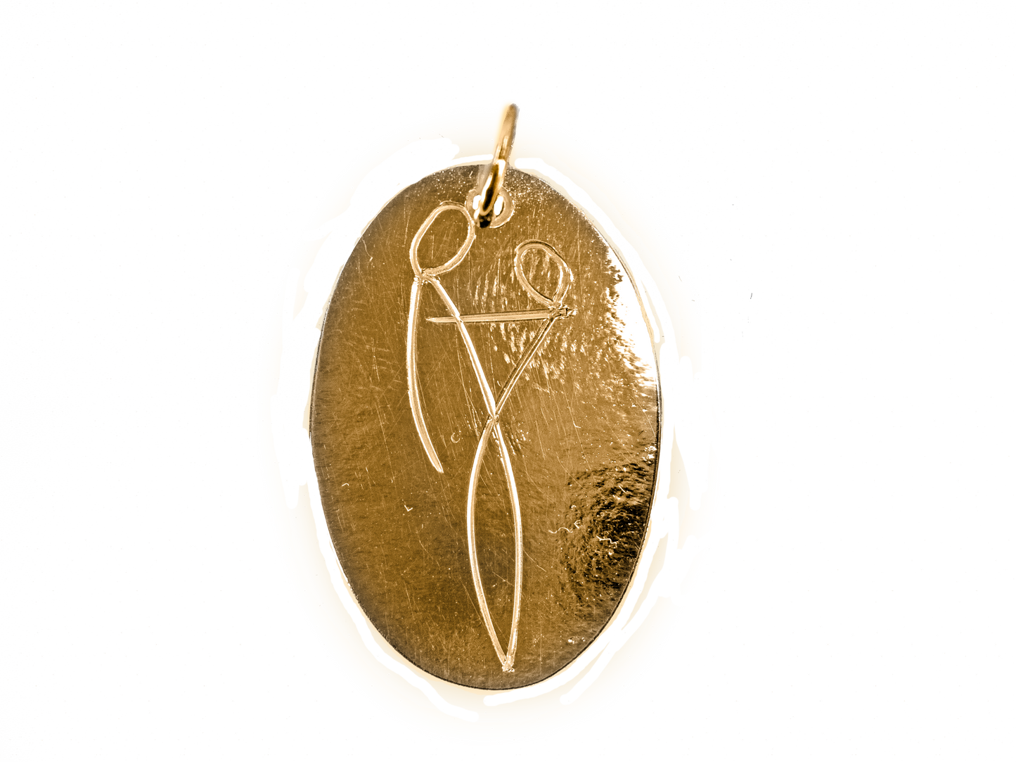 Sevgili - Madalyon - El Yapımı 925 Ayar Gümüş Kolye