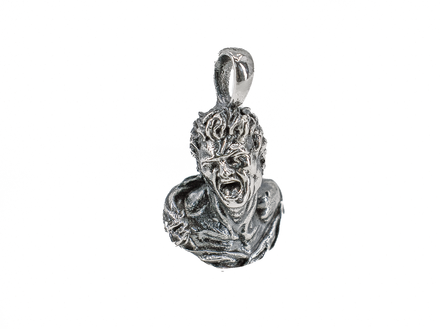 Bust of Marsyas - Historic Artifacts - Handmade 925 Sterling Silver Necklace