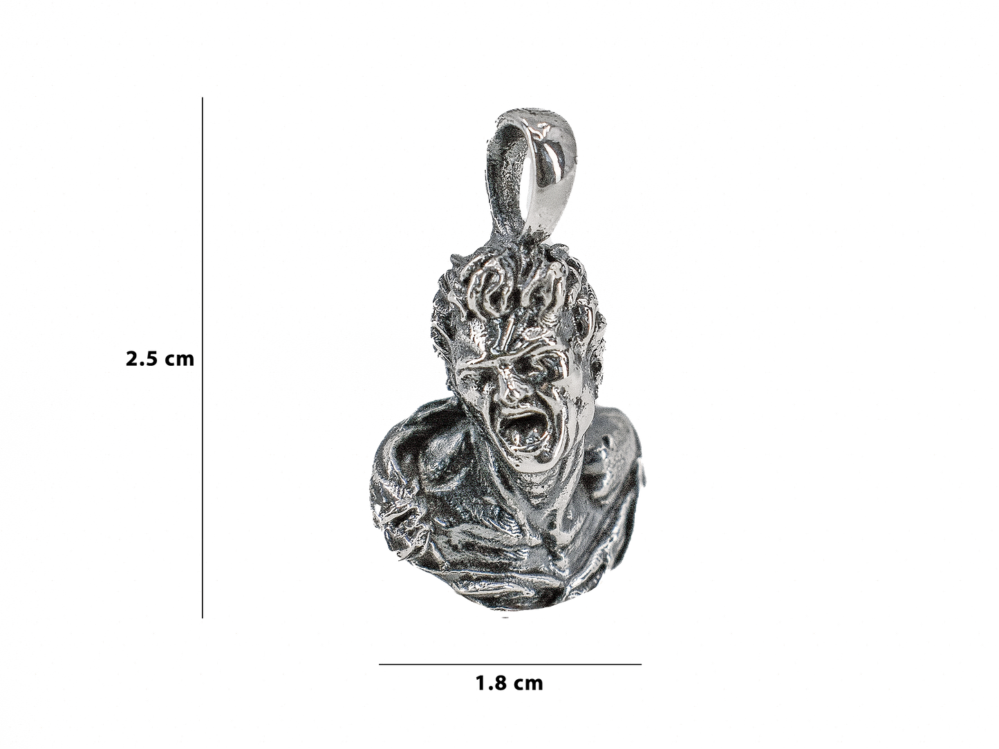 Bust of Marsyas - Historic Artifacts - Handmade 925 Sterling Silver Necklace