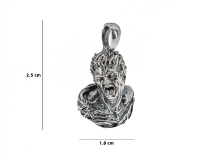 Bust of Marsyas - Historic Artifacts - Handmade 925 Sterling Silver Necklace