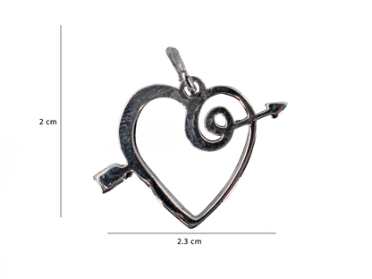 Kalp - El Yapımı 925 Ayar Gümüş Kolye | Özel Sevgi Temalı Tasarım