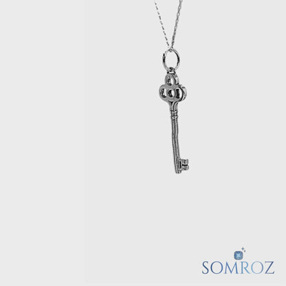 Key - Handmade Silver Necklace