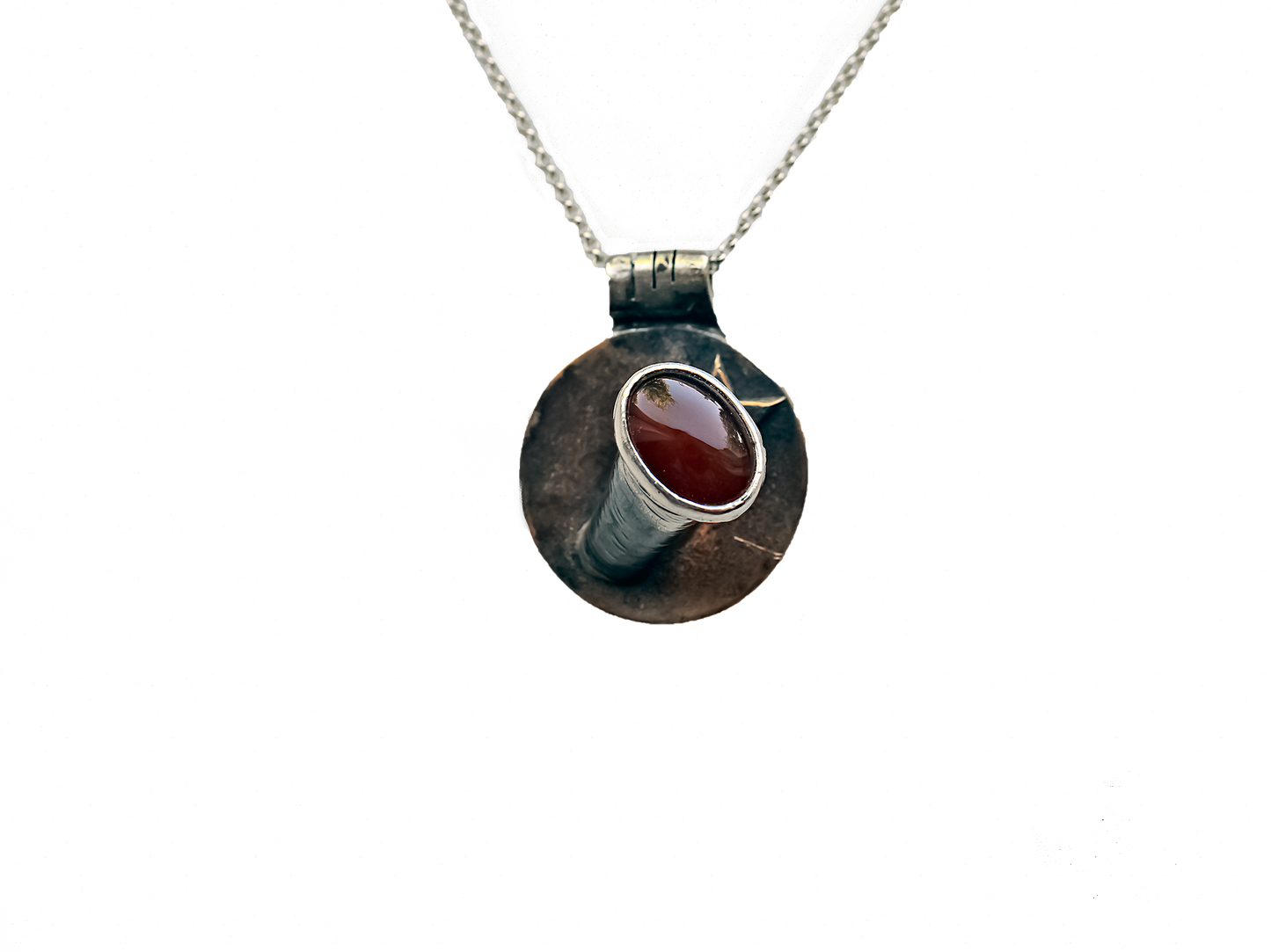Agat - Handmade 925 Sterling Silver Bronze Necklace
