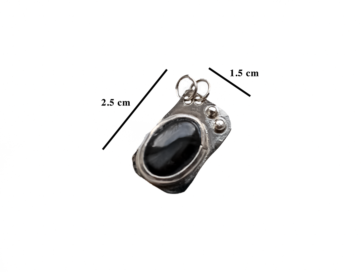 Yıldız Garnet - El Yapımı 925 Ayar Gümüş Metal Kolye