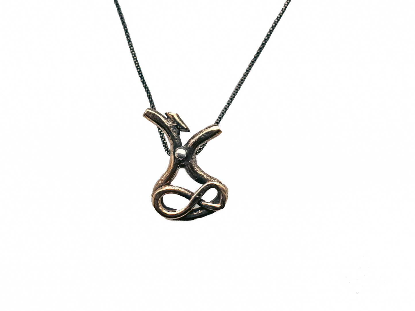 Dervish - Handmade 925 Sterling Silver Bronze Necklace