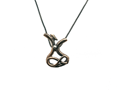 Dervish - Handmade 925 Sterling Silver Bronze Necklace