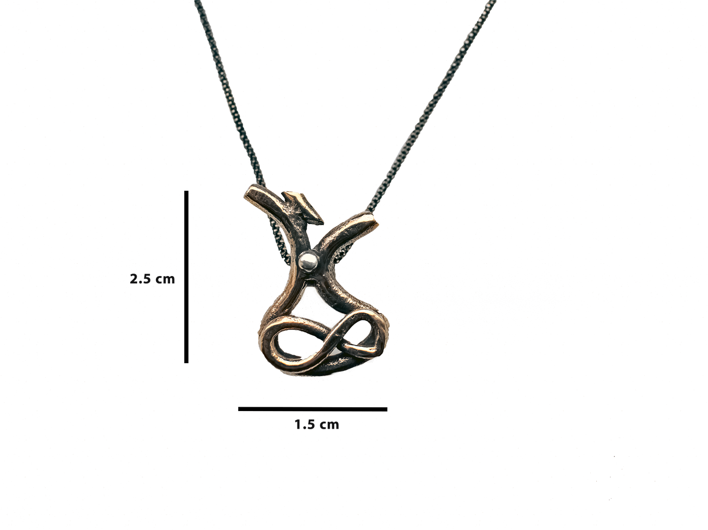 Dervish - Handmade 925 Sterling Silver Bronze Necklace