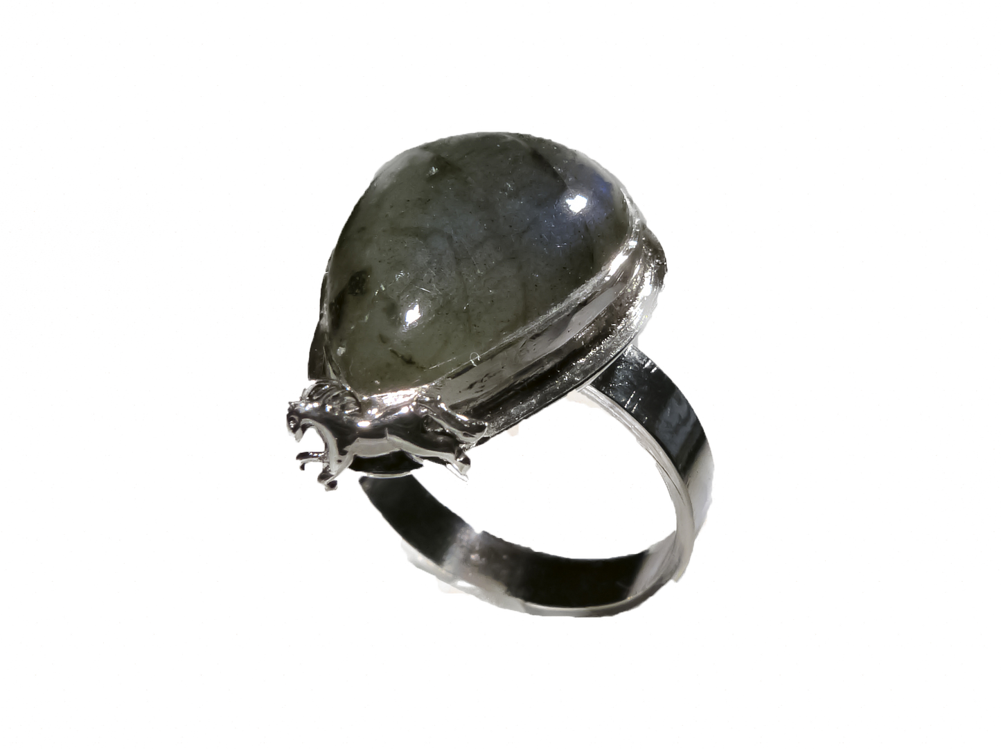 Labradorit - El Yapımı 925 Ayar Gümüş Yüzük