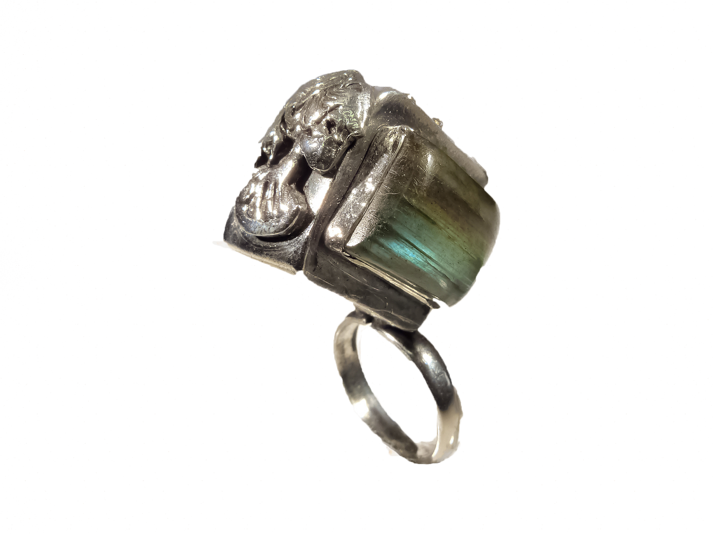 Labradorite - Handmade 925 Sterling Silver Bronze Ring