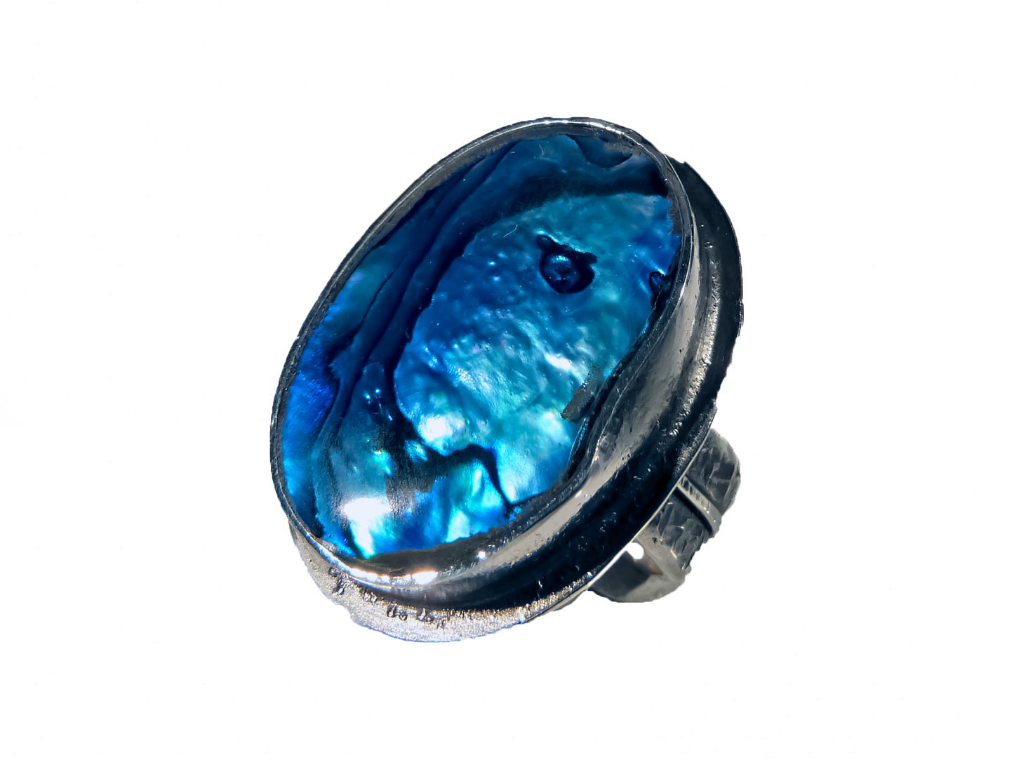 Mavi Sedef - El Yapımı 925 Ayar Gümüş Yüzük