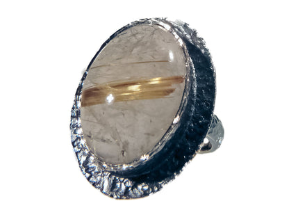 Rutile Quartz - Handmade 925 Sterling Silver Ring
