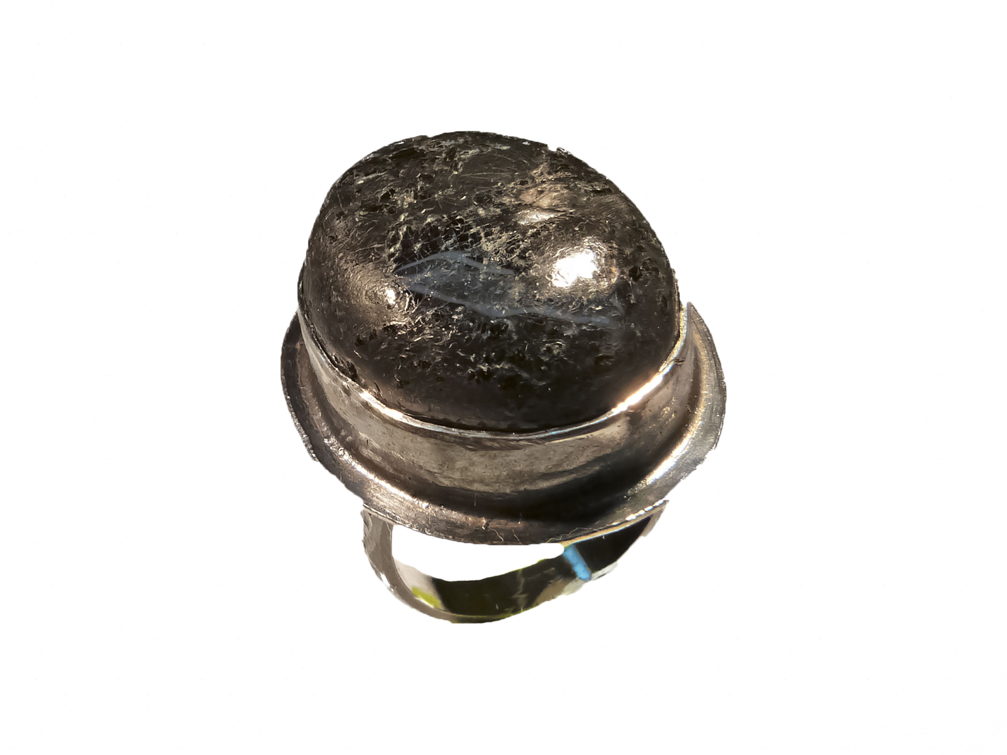 Obsidian- Handmade Silver Ring
