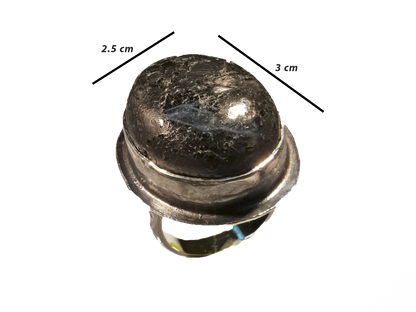 Obsidian- Handmade Silver Ring