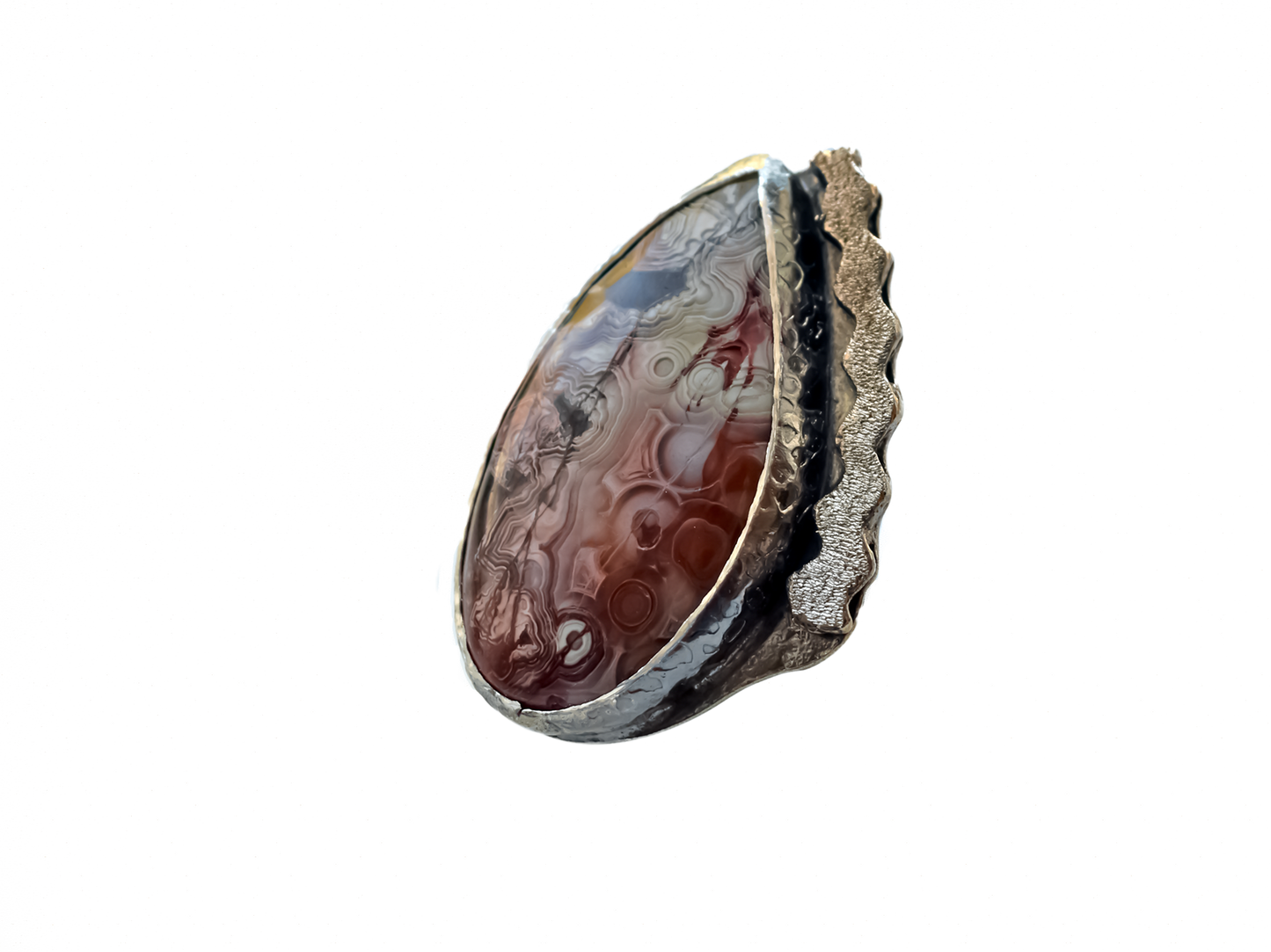 Okyanus Jasper - El Yapımı 925 Ayar Gümüş Bronz Yüzük