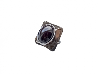 Star Garnet - Handmade 925 Sterling Silver Bronze Metal Ring