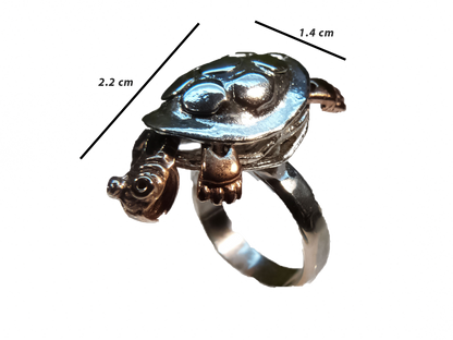 Handmade 925 Sterling Silver Brass Ring