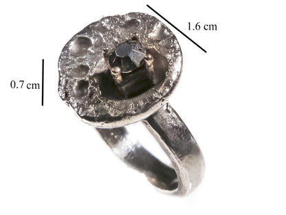 Hematite - Handmade 925 Sterling Silver Bronze Ring